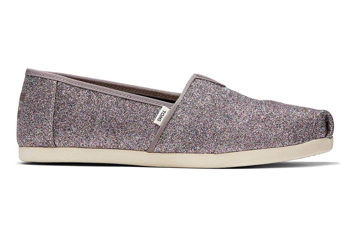 Toms Alpargata Glitter Espadrille Silver - Womens - 47523-ZALI